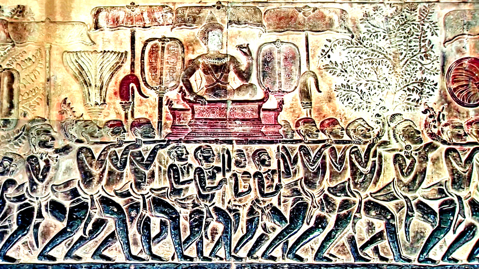 angkor bas relief